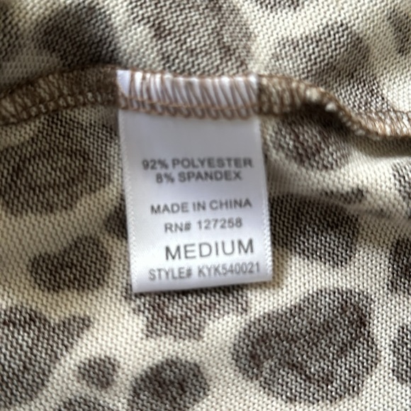 Criss Cross Brown Leopard Animal Print Open Cardigan Small/Medium - Picture 6 of 7